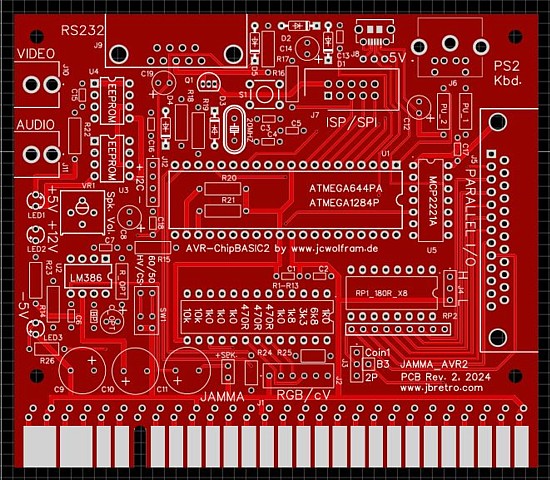 JAMMA_AVR2 PCB project